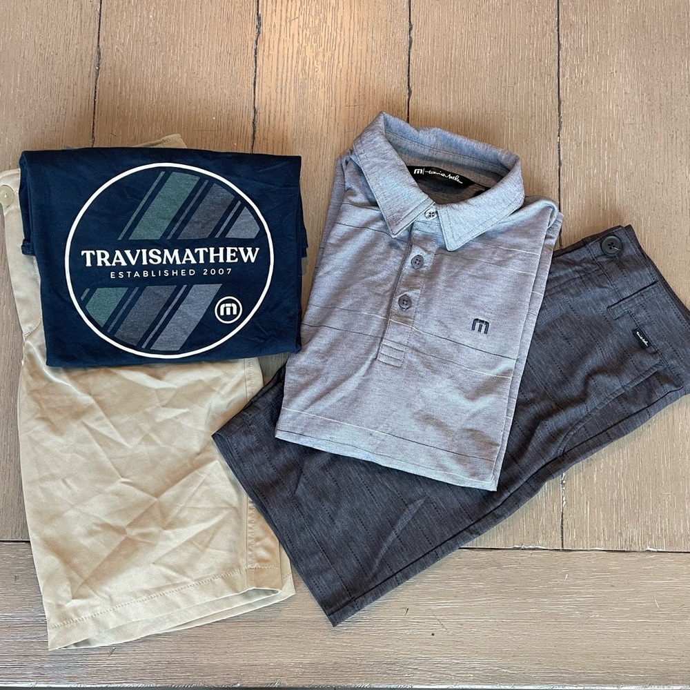 Boys TravisMatthew & UA Polo, Golf Shorts, Tee - 4 Pcs Inc.